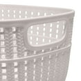 thumbnail image 5 of Simplify 2-Tone Decorative Plastic Small Storage Basket in Ivory, 5 of 7