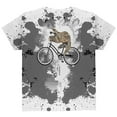 thumbnail image 2 of Bicycle Sloth Funny Grunge Splatter All Over Youth T Shirt Multi YSM, 2 of 2
