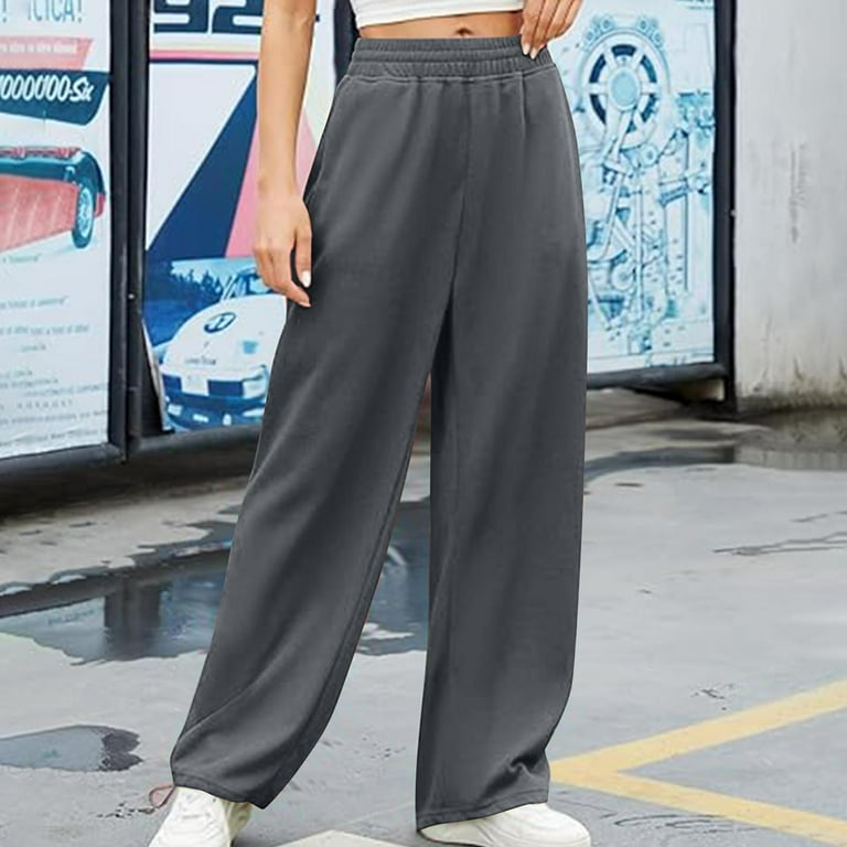 Womens Sweatpants Wide Leg Loose Fit Elastic High Waisted Drawstring  Joggers with Pockets Fall Sports Comfy Pants Y2k Sweatpants for Teen Girls  Ladies Pants for Womens Fashion Lounge Pants - Walmart.com