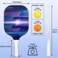 thumbnail image 3 of Pickleball Paddles Set Of 1, Fiberglass Surface, Speed, Lightning, Thunder Print, 1 Paddle, 2 Balls & Bag, 3 of 5