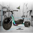 thumbnail image 3 of Madd Gear Drift Trike - Strong Steel Frame Tricycle - Adjustable Seat Black Green Machine for 5 Yrs + Neochrome, 3 of 11