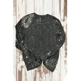 thumbnail image 3 of ABPHQTO Top negro de manga larga con estampado gráfico de leopardo y calabaza de Thankful para mujer, 3 of 5