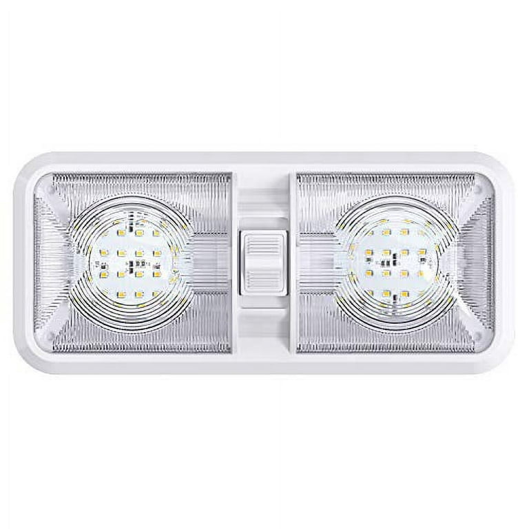 Homdec 4.5 DC 12V RV LED Dome Light Fixture with Touch Dimmable