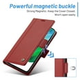 thumbnail image 5 of SaniMore for Samsung Galaxy S24 Plus 2024 Case, PU Leather Magnetic Flip Folio Shell with Card Holders RFID Blocking Kickstand Shockproof TPU Magnetic Closure Business Cover, Red, 5 of 9