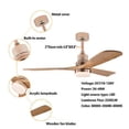 thumbnail image 6 of 48" Ceiling Fan Light LED Chandelier 3 Blades 6 Speed Timing Fan Lamp & Remote, 6 of 19