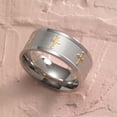 thumbnail image 2 of Gold Plated Seven Cross Band Ring - Religious Faith Jewelry size 10, 2 of 3
