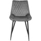 thumbnail image 2 of Conjunto de 2 Silla de Comedor Sillón, Silla Tapizada con Terciopelo, Sillas de Cocina Patas Metálicas, Gris claro esquí esquí Gafas de esquí, 2 of 5