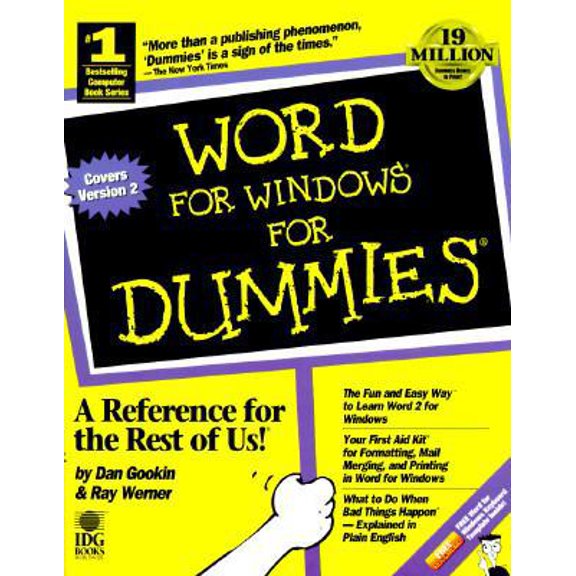 Pre-Owned Word for Windows for Dummies (Paperback) 187805886X 9781878058867