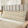 thumbnail image 6 of Disketp Bee and Flowers Print Body Pillow Cover - Super Soft 20x54 Body Pillow Case,Long Side Hidden Zipper, 6 of 8