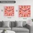 thumbnail image 5 of Orange Red Coral Coastal Wooden Wall Clock Silent Non Ticking, Ocean Nautical Seaside Beach Square Wall Clocks Battery Operated, Decor Clock for Home Office, Living Room, Kitchen, 10 Inch, 5 of 9