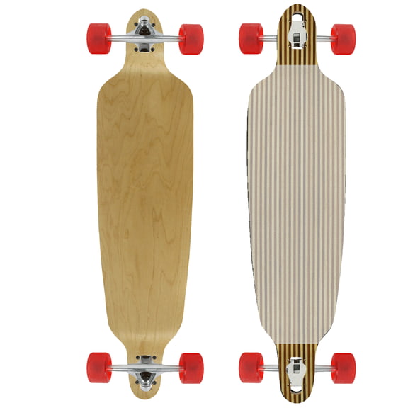 Moose Double Drop 9.75" x 39.75" Longboard Zebra Bamboo Complete