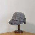 thumbnail image 2 of Gorro de lana de invierno, sombreros fedora retro para mujer, sombreros de iglesia, sombrero de pesca, sombrero de fieltro para mujer, sombrero bombín, 2 of 3
