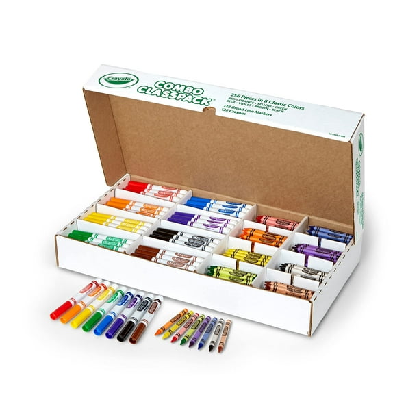 Material escolar Crayola, crayones y rotuladores lavables, 256 unidades