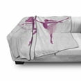thumbnail image 3 of Ballet Soft Flannel Fleece Throw Blanket, 2 Ballerina Fairies Dancing Female Fantasy Beauty Mythological Performance, Cozy Plush for Indoor and Outdoor Use, 50" x 70", Pink Rose White, by Ambesonne, 3 of 6