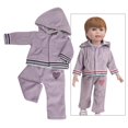 thumbnail image 2 of Ropa de muñeca casual linda Trajes de disfraces Juguete para niños para muñeca americana de 18 pulgadas gris CUTICAT 18in american muñeco trajes, 2 of 8
