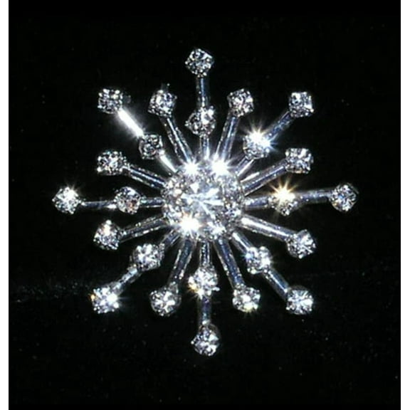 #15322 - Star Burst Approx 1.25" Button - Silver Plated