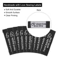 thumbnail image 4 of 40pcs Sewing Labels, Handmade with Love Labels Personalized Satin Embossed Tags Woven Sew on Clothing (Black), 4 of 8