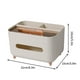 thumbnail image 5 of Organizador de caja de pañuelos con cajón para el hogar y la sala de estar, caja de almacenamiento de control remoto de plástico con almohadillas antideslizantes, superficie fácil de limpiar, 5 of 7