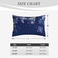 thumbnail image 4 of Uemuo Christmas Blue Print Throw Pillow Case – Cozy & Soft Cushion Cover, Hypoallergenic Pillow Case for Sleeping, Perfect for Women with Envelope Closure-14"x20", 4 of 6