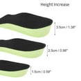 thumbnail image 2 of Unique Bargains 1 Par de Plantillas para Aumento de Altura que se Ajustan a la Talla de Zapato 1.5cm Verde Negro, 2 of 6