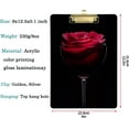 thumbnail image 4 of FMSHPON Beautiful Art Red Rose in Glass Clipboard Hardboard Wood Nursing Clip Board and Pull for Standard A4 Letter 13x9 inches, 4 of 6