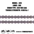 thumbnail image 2 of Cadena para motocicleta MRELC 420H Heavy Duty con rompecadenas, 2 of 6