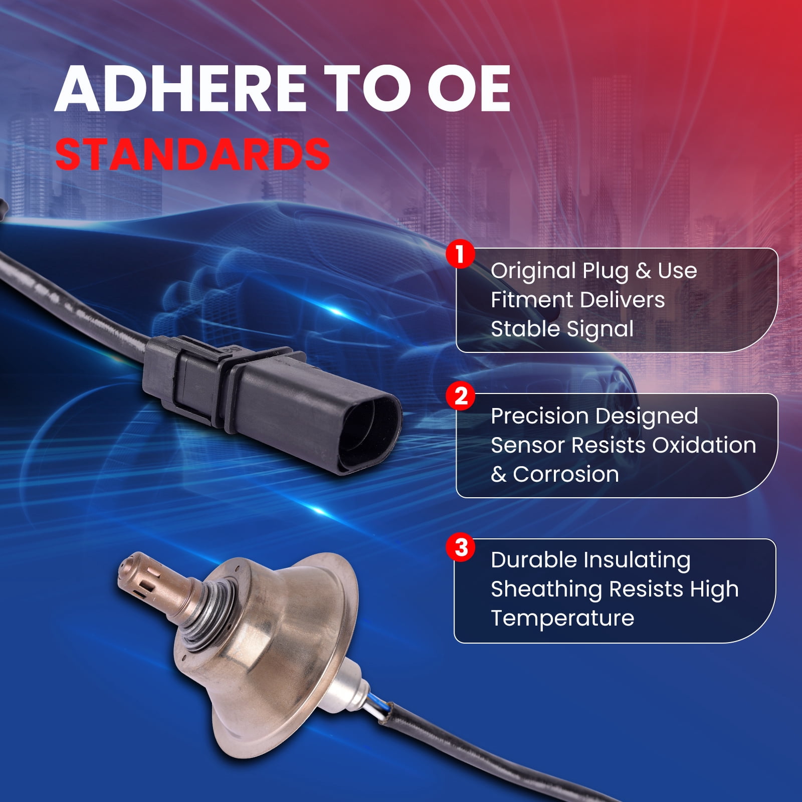 MOCA AUTOPARTS 234-5029 Upstream O2 Oxygen Sensor Fit for 2011-2016 Kia Optima Sportage 2.4L & 2012-2013 Kia Forte5 2.0L 2.4L & 2009-2015 Hyundai Sonata 2.4L