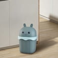 thumbnail image 6 of Cute Mini Desk Trash Can With Lid Small Waste Basket For Bedroom Office Bathroom Multi Functional Garbage Container Home Decor, 6 of 6