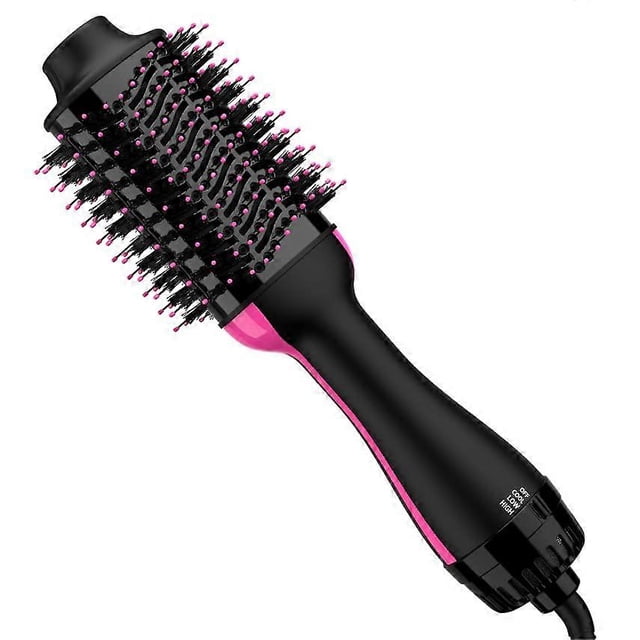 Cepillo secador de pelo de aire caliente 4 en 1 con control iónico del encrespamiento para un cabello suave y con volumen.