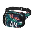 thumbnail image 2 of Disketp Hungry Tyrannosaurus Riñonera de Doble Capa, Bolsa de Cintura Ajustable para Viajes, Correr y Senderismo, Riñonera Ligera para Hombre y Mujer, 2 of 9