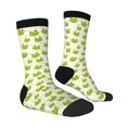 thumbnail image 2 of Goofa Green Frog Printed Men's Crew Socks, Soft Durable Breathable Moisture-Wicking with Odor Control Cotton socks, 2 of 9