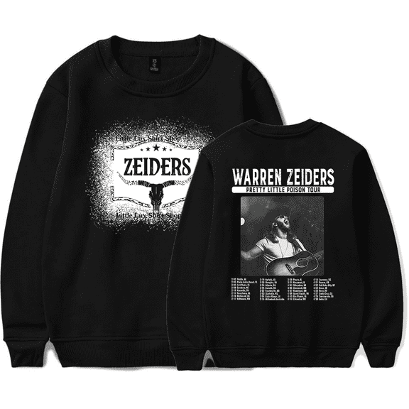 Warren Zeiders Merch 2024 Pretty Little Poison Tour Sweatshirt Long Sleeve Country Music Merch Hoodies Casual Streetwear Top