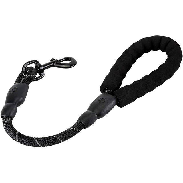 18 Inch Strong Dog Leash with Comfortable Padded Handle and Highly Reflective Threads for Medium Large Heavy Duty Dog Leads, Easy Control with Short Dog Leash for Training Walking Running