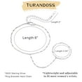 thumbnail image 6 of Turandoss S925 Sterling Silver Hand Chain Bracelet for Women Dainty Finger Lips Rings Chain Bracelets for Women Sterling Silver Jewelry Gifts for Women Her, 6 of 8