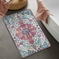 thumbnail image 6 of Bohemian Vintage Bathroom Rug Non-Slip Soft Bath Rug Machine Washable Oriental Persian Bathroom Mat Traditional Farmhouse Floral Floor Mat for Bathtub Shower Entrance, 20'''' x 32'''', 6 of 6
