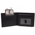thumbnail image 6 of Men's Black Bifold Wallet Hipster Hidden Key Holder Real Calf Leather by Juzar Tapal Collection, 6 of 9