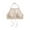 Beige, variant on 2025 Women's Crochet Halter Crop Tops Boho Summer Knitted Hollow Sleeveless Y2K Going Out Camisole Shirts