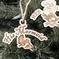 thumbnail image 4 of Ornament - His Mermaid - Her Pirate - Set Raw Wood 2x4in, 4 of 4