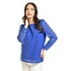 thumbnail image 1 of Blusa de mangas con relieve Roman Fashion /Juvenil, 5107 (Azul rey) azul CH, 1 of 5