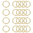 thumbnail image 1 of Uxcell 20Pcs Loose Leaf Binder Rings, 1.5 Inch Metal Open Card Rings Heavy Duty Book Rings for Key Index Card Rings Paper Rings Office, Gold Tone, 1 of 7