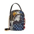 thumbnail image 7 of FORMRS Crossbody Bag for Women Quilted Travel Shoulder Cell Phone Purse with Chain Strap Handbag, Eagle Flag Pattern, 7 of 7