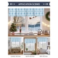 thumbnail image 6 of Valances for Windows Winter Snowflakes Stars Rod Pocket Short Curtain for bathroom living room bedroom Deep Blue Striped 1 Panel 54x18in, 6 of 7