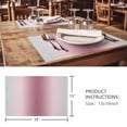 thumbnail image 3 of Placemats Set of 4, Pink Grey Ombre Woven Placemat, Linen Place Mats for Kitchen/Dining Tables, Farmhouse Gradient Minimalist Washable Table Mats for Party, 3 of 8