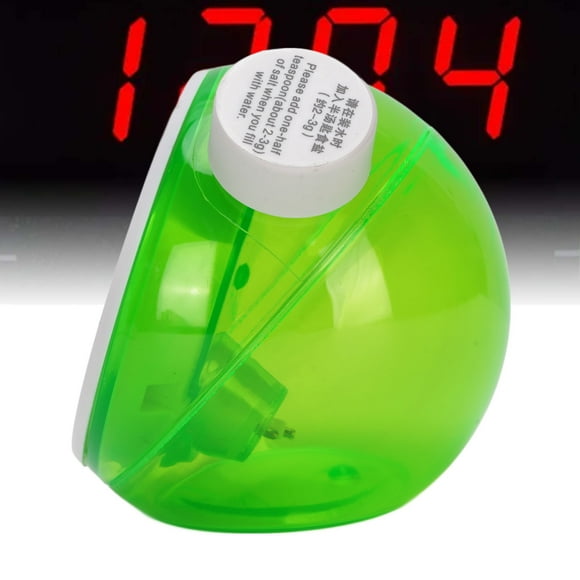 Water Powered Clock, Water Energy Digital Alarm Clock with Clear Display for Bedroom, Office, Living Room, Water Fueled Digital Clock for Nightstand, Suitable for Home Office Work