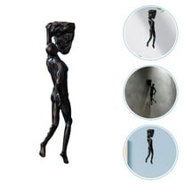 FUEENIRVA 1Pack Climbing Man Statue Hanging Wall Figurine Black Resin Retro Industrial Style Wall Decor for Living Room