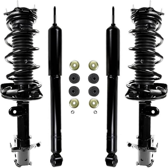 Detroit Axle - Front Struts & Coil Spring   Rear Shock Absorbers Replacement for 2007 2008 2009 2010 2011 2012 Acura RDX - 4pc Set