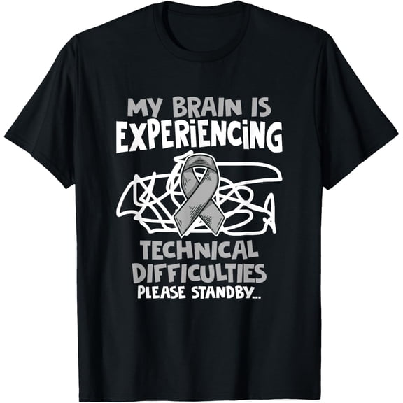 My Brain Technical PD Patients Parkinson's Disease Warrior T-ShirtMen and women can wear, black T-shirts, gifts. Age: M,L，XL 2XL, 3XL, 872XL