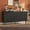 Black, variant on Buffet Cabinet with Storage, 59" Fluted Sideboard with 4 Door,Adjustable Shelves & Legs, Wood Coffee Bar Cabinet for Kitchen,Living Room, Entryway(Walnut)