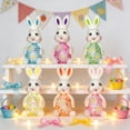 thumbnail image 7 of Pink Easter Season Bunny Figurine With Flower Details Constructed From Durable Foam Material For Long-Term Use, 7 of 7