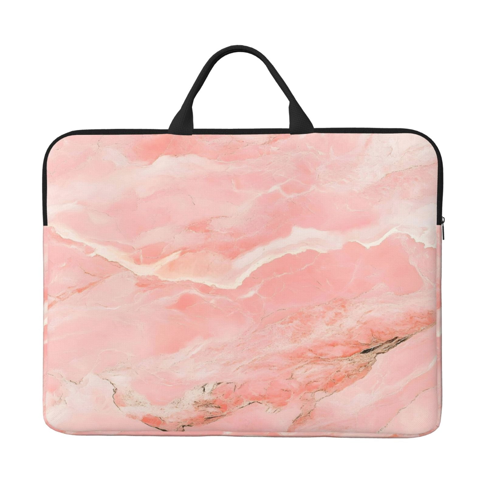 Laptop Sleeve Bag For Women Men 14inch Waterproof Durable Protective Computer Carrying Cover Handle Laptop Case Bag Pink Marble_4